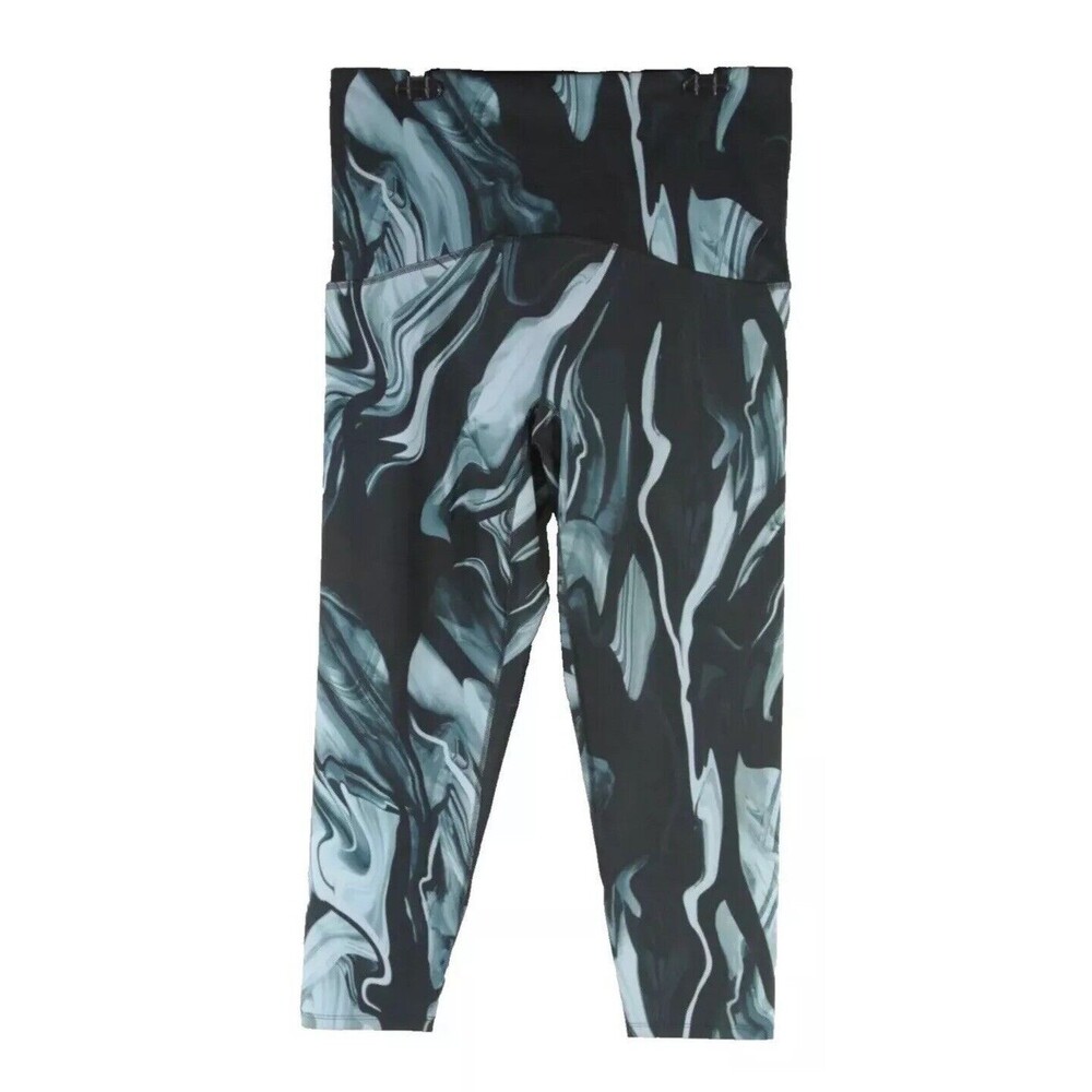 SPANX Women’s Booty Boost 7/8 Marbled Leggings Black Blue High Rise Sz 3X NWT